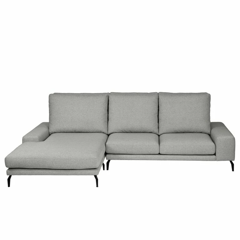 Loftscape Bizzarto Canapé D’angle Penda II – Tissu – Tissu Sogol: Gris Fumé – Méridienne Courte à Gauche (vue De Face)