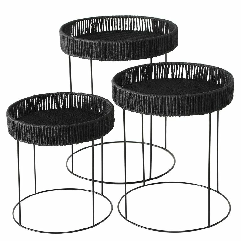 loftscape Boltze Bouts de canapé Elo (3 éléments) – Noir