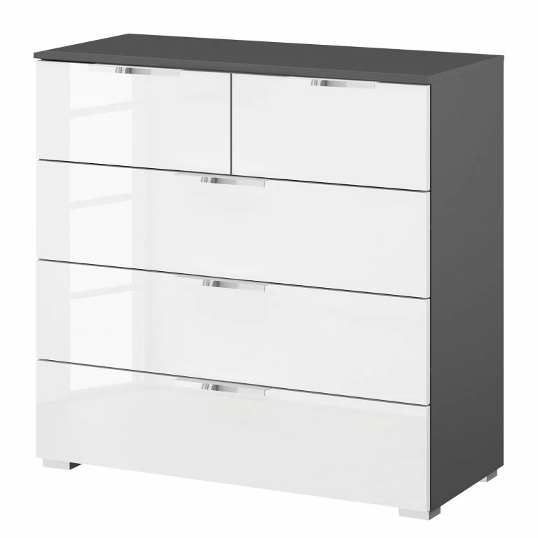 loftscape Buffet SKØP x3+2 – Blanc brillant / Graphite – Chrome