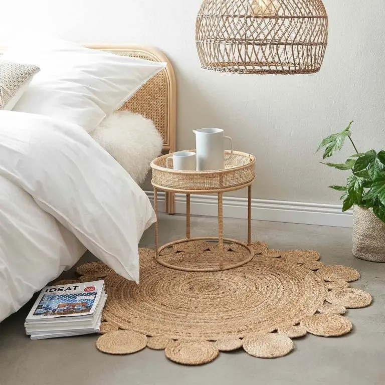 Loftscape Butlers Bout De Canapé BOHO LOUNGE – Rotin / Fer – Naturel