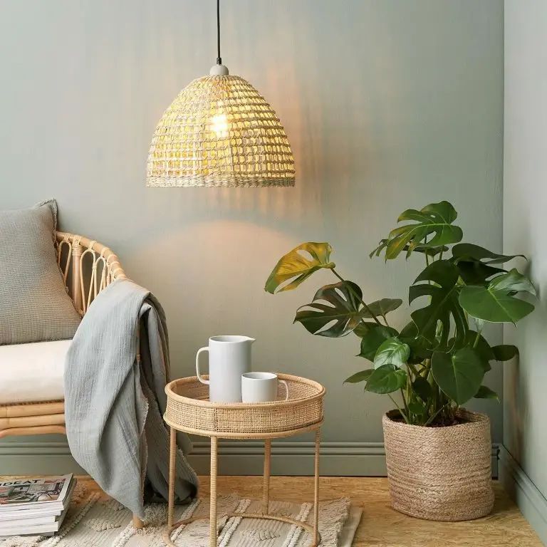 Loftscape Butlers Bout De Canapé BOHO LOUNGE – Rotin / Fer – Naturel