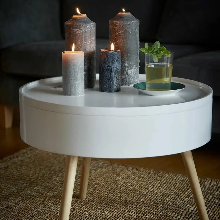 Loftscape Butlers Bout De Canapé COFFEE TIME – Pin – Blanc