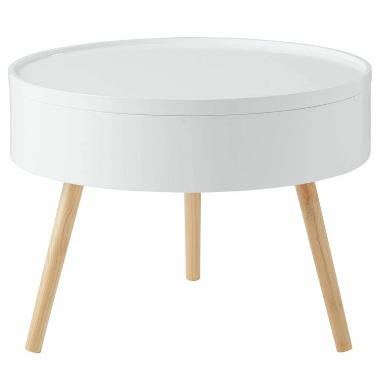 Loftscape Butlers Bout De Canapé COFFEE TIME – Pin – Blanc