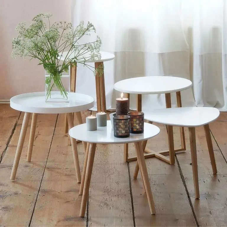 Loftscape Butlers Bout De Canapé SWING TIME – Pin – Blanc