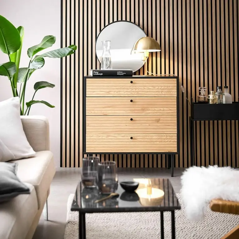 Loftscape Butlers Commode MODERNIST – Placage Chêne / Aluminium – Noir / Naturel