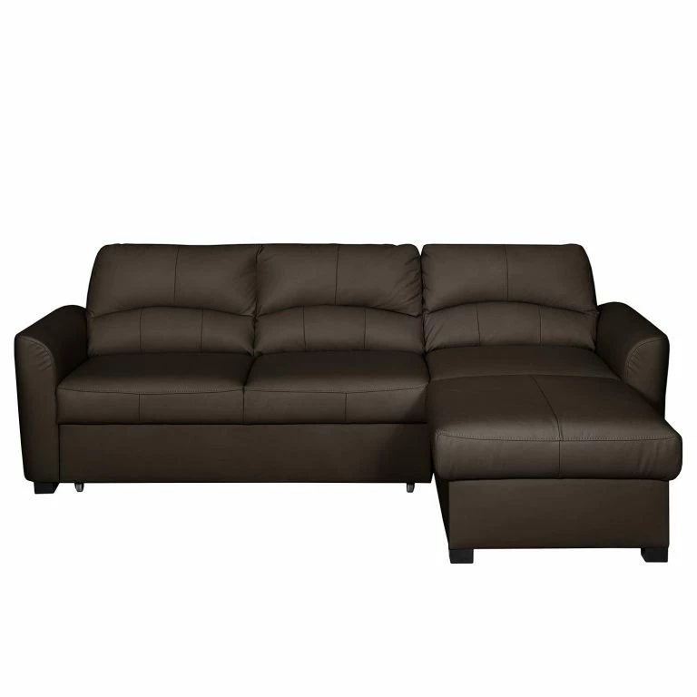 Loftscape Canapé D’angle Parilla (convertible) – Marron Vintage – Méridienne Courte à Droite (vue De Face)