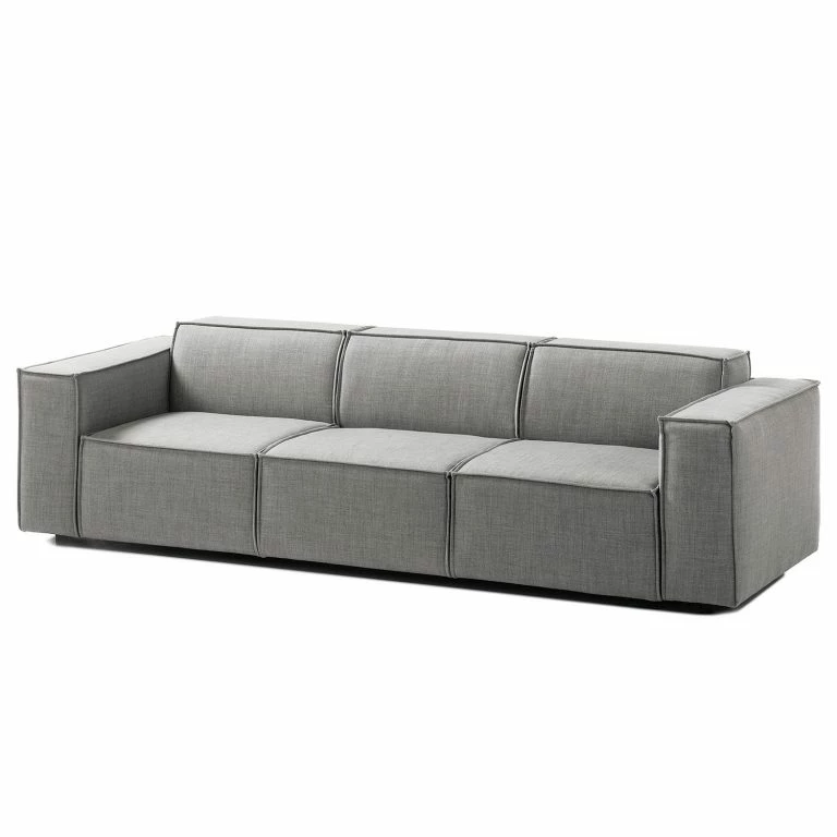 Loftscape Canapé Kinx (3 Places) Tissu – Tissu Milan : Gris Clair