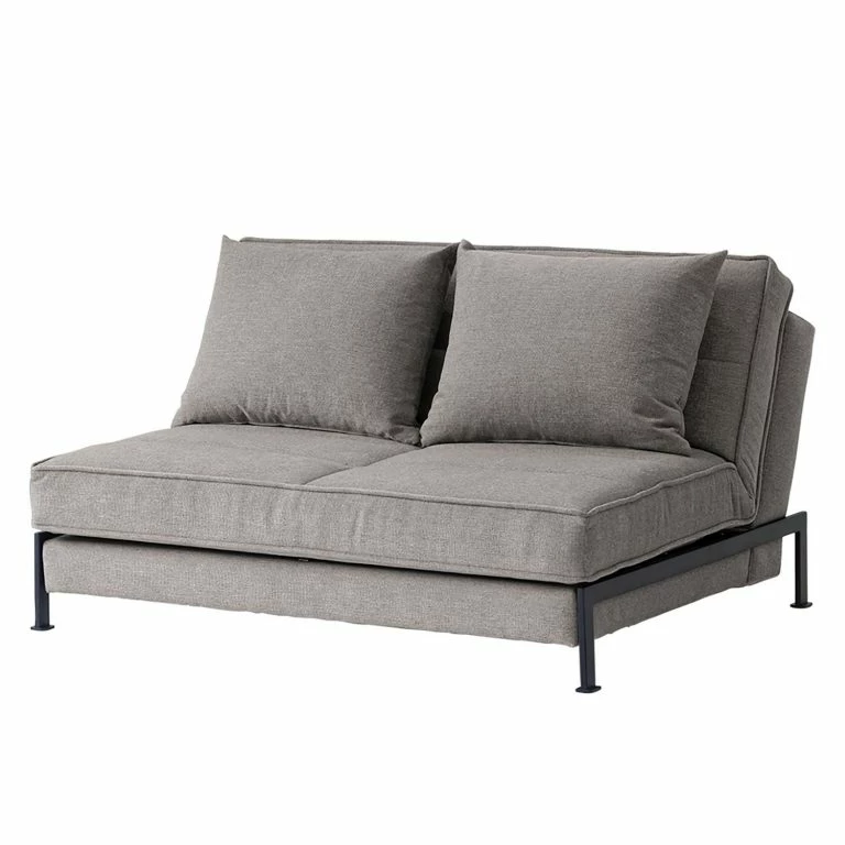 loftscape Chillout by Franz Fertig Canapé convertible Filius – Tissu – Gris – Fonction lit à gauche (vue de face)