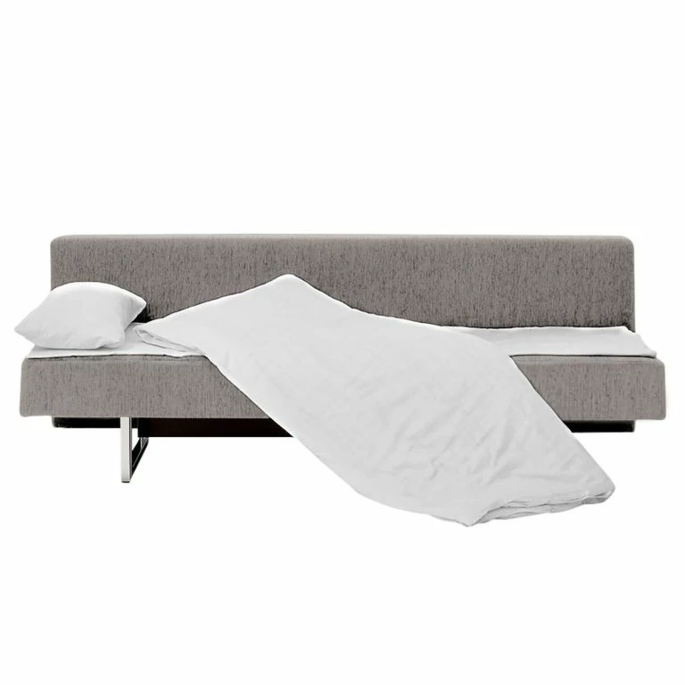 Loftscape Chillout By Franz Fertig Canapé Convertible Goran – Tissu – Gris – Avec Repose-pieds
