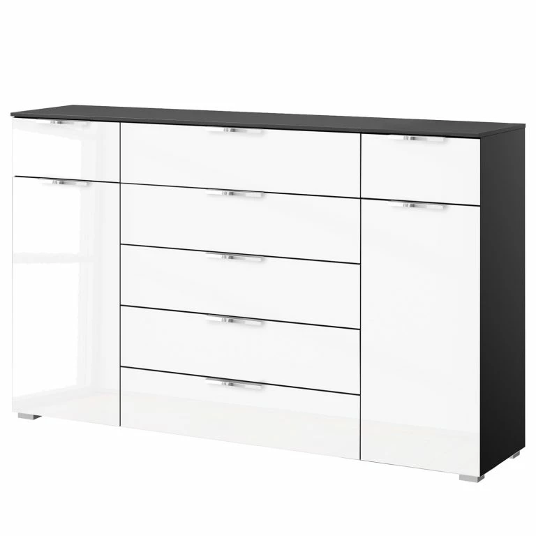 loftscape Commode SKØP x7+2 – Blanc brillant / Graphite – Chrome