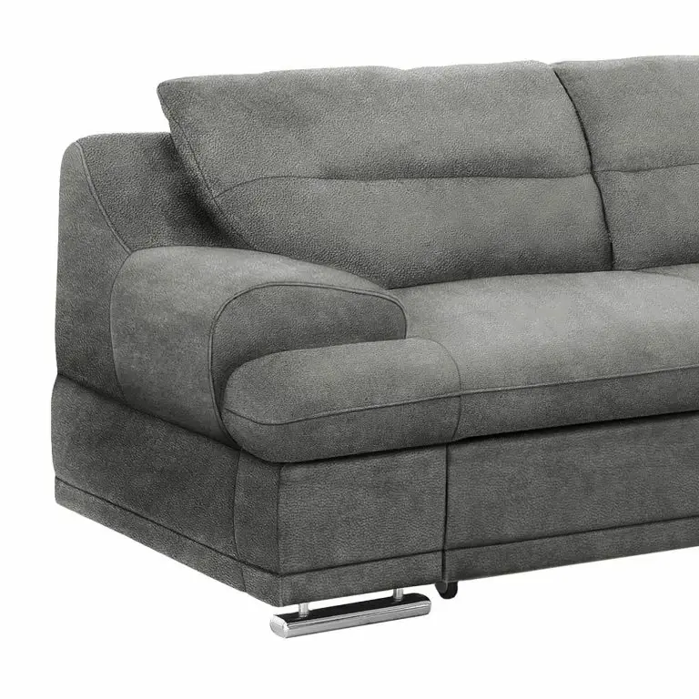 Loftscape Cotta Canapé D’angle Rollin – Gris Clair – Méridienne Longue à Droite (vue De Face) – Sans Fonction