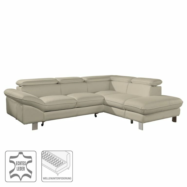 Loftscape Cotta Canapé D’angle Waiho II – Beige Chaud – Méridienne Courte à Droite (vue De Face) – Sans Fonction Couchage