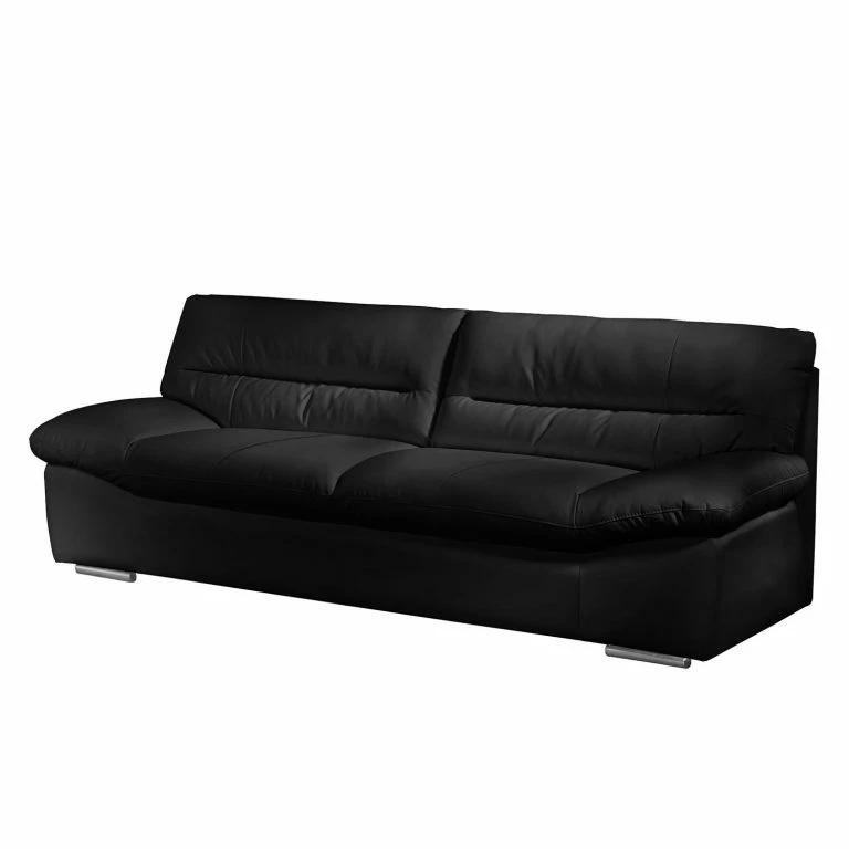 loftscape Cotta Canapé Doug (3 places) – Cuir véritable noir – Cuir Ramsa Noir