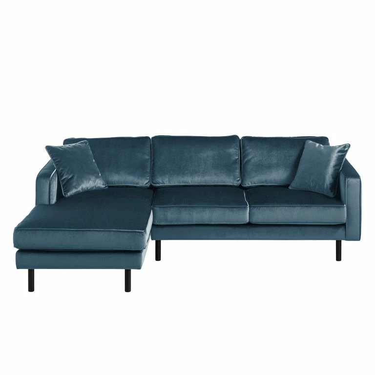 Loftscape Eva Padberg Collection Canapé D’angle Edina – Bleu Foncé – Méridienne Courte à Gauche (vue De Face) – Sans Repose-pieds