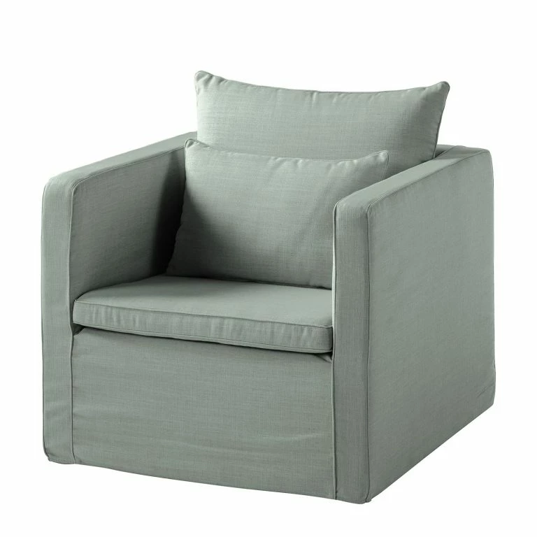 loftscape Eva Padberg Collection Fauteuil Lavina – Tissu Moretey : Menthe