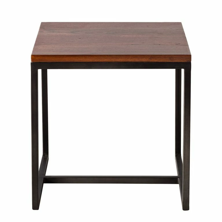 Loftscape Eva Padberg Collection Table D’appoint Woodson – Acacia Massif / Fer – Acacia Brun