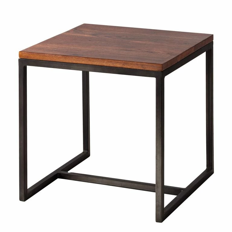 loftscape Eva Padberg Collection Table d’appoint Woodson – Acacia massif / Fer – Acacia Brun