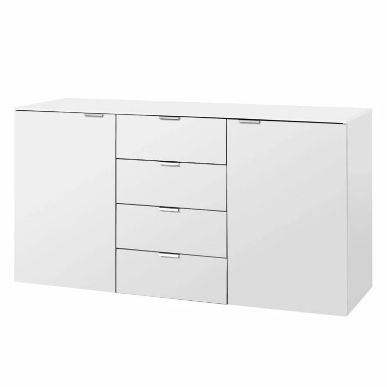 loftscape Express Möbel Buffet Carina I – Blanc polaire – Hauteur : 80 cm