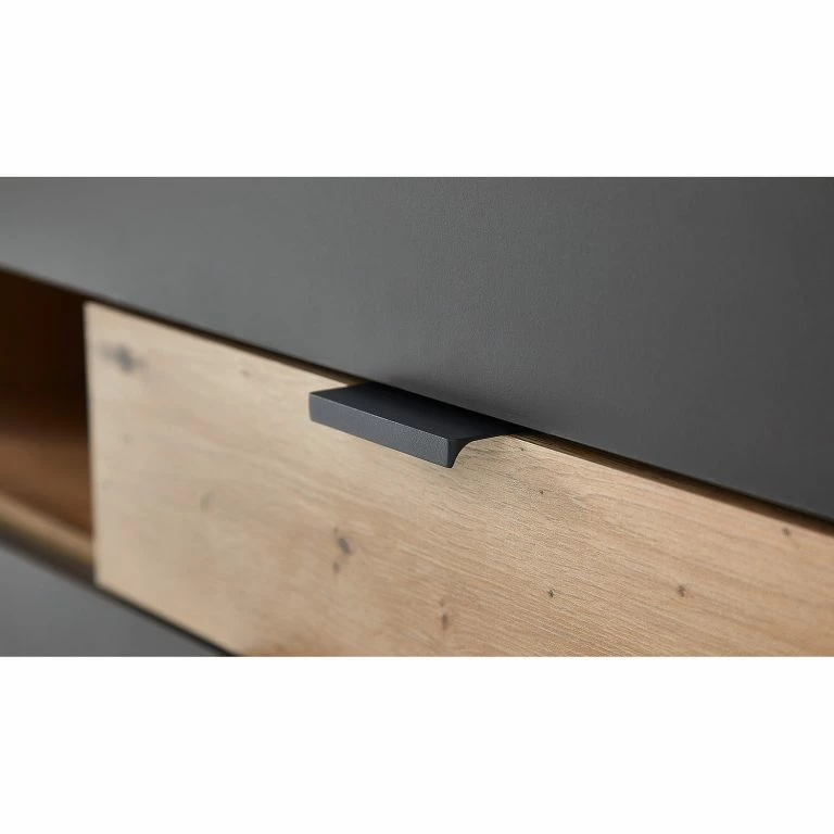 Loftscape Fashion For Home Buffet Leox – Avec éclairage Inclus – Graphite / Imitation Chêne Artisan