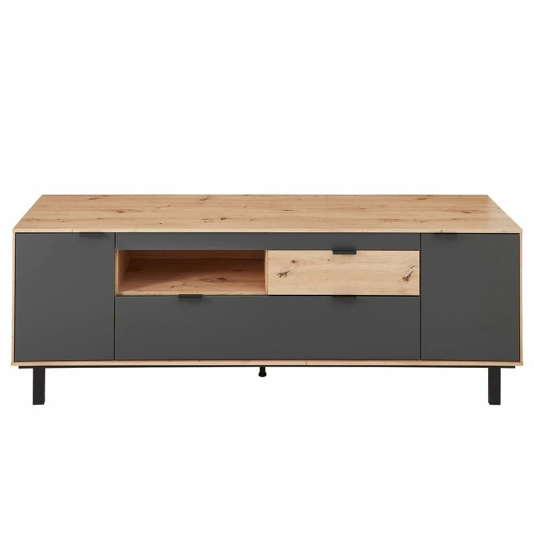 Loftscape Fashion For Home Meuble TV Leox – Graphite / Imitation Chêne Artisan