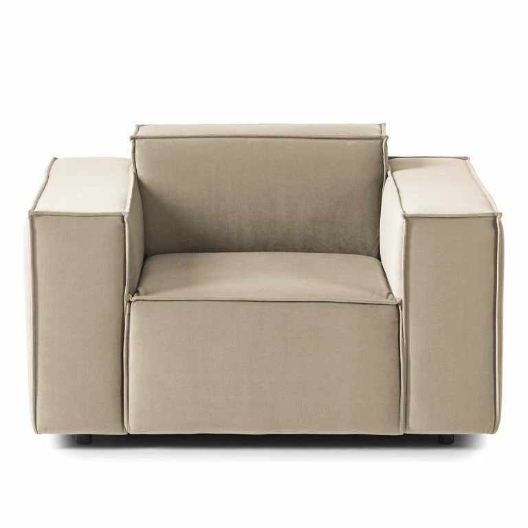Loftscape Fauteuil Kinx II – Velours – Velours Shyla: Beige
