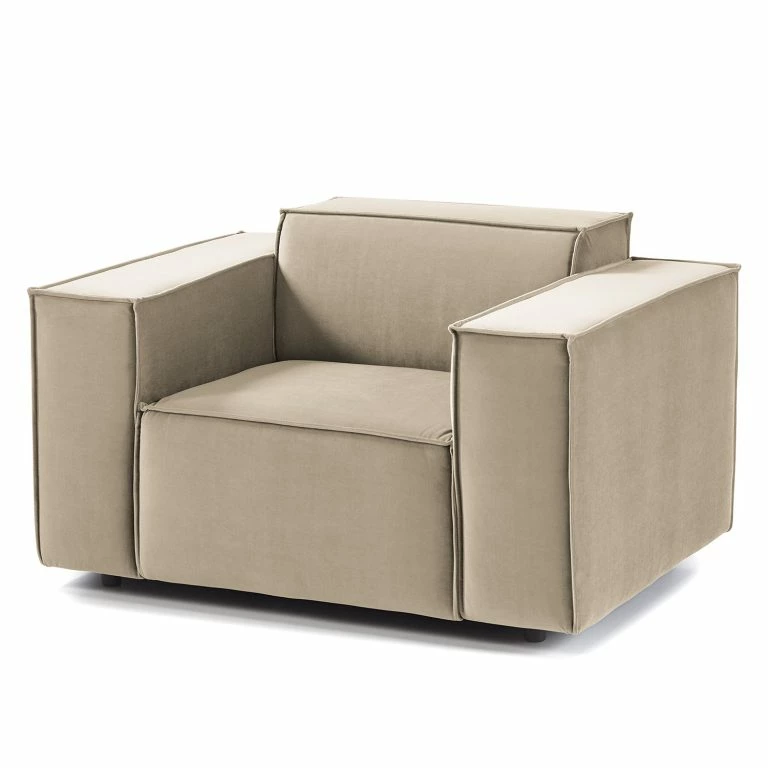 loftscape Fauteuil Kinx II – Velours – Velours Shyla: Beige