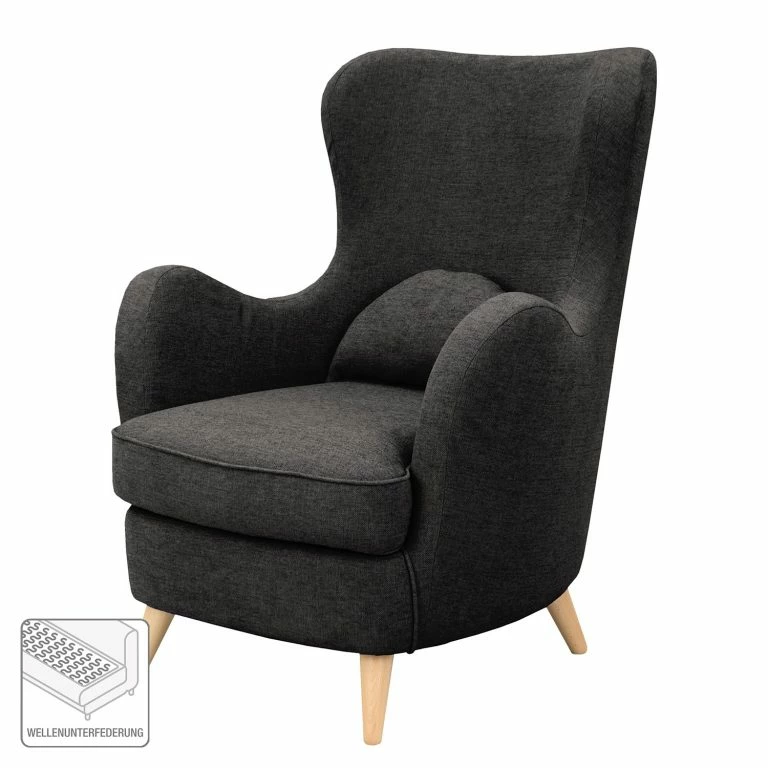 Loftscape Fauteuil Moulton – Tissu Structuré Talta: Noir