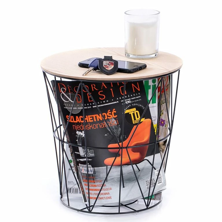 Loftscape FLHF Bout De Canapé Mia – Imitation Acacia / Noir