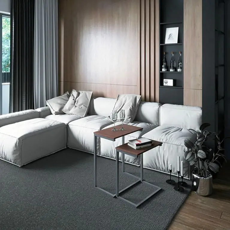 Loftscape FLHF Tables Gigognes Alt (2 éléments) – Imitation Noyer