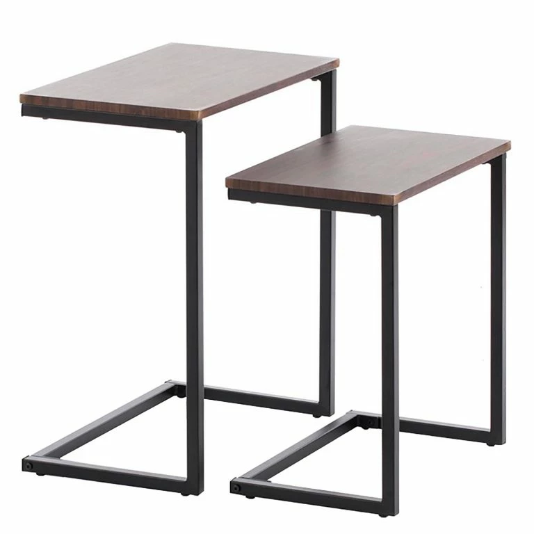 Loftscape FLHF Tables Gigognes Alt (2 éléments) – Imitation Noyer