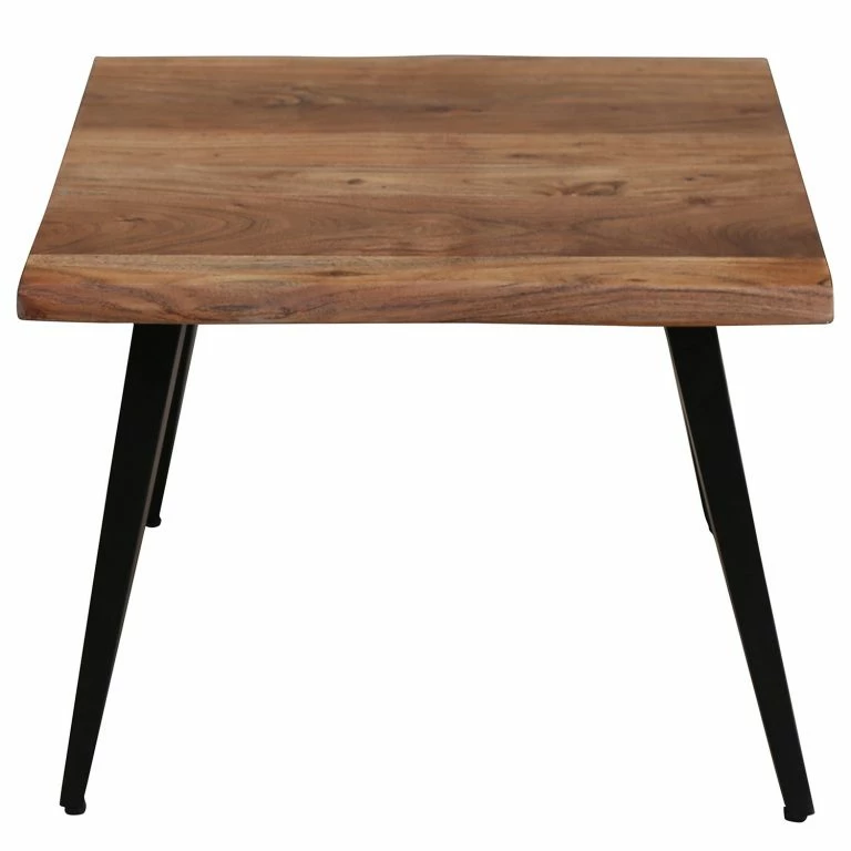 Loftscape Fredriks Bout De Canapé Berapi – Acacia Massif / Métal – Acacia / Noir