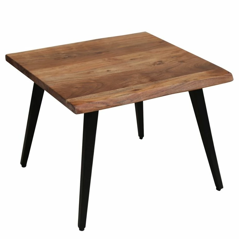 Loftscape Fredriks Bout De Canapé Berapi – Acacia Massif / Métal – Acacia / Noir