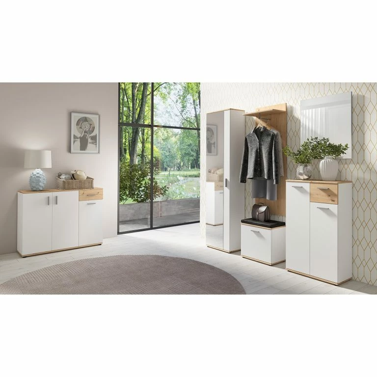 Loftscape Fredriks Buffet Chippewa II – Blanc / Imitation Chêne