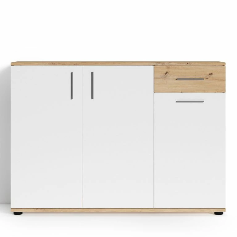 Loftscape Fredriks Buffet Chippewa II – Blanc / Imitation Chêne