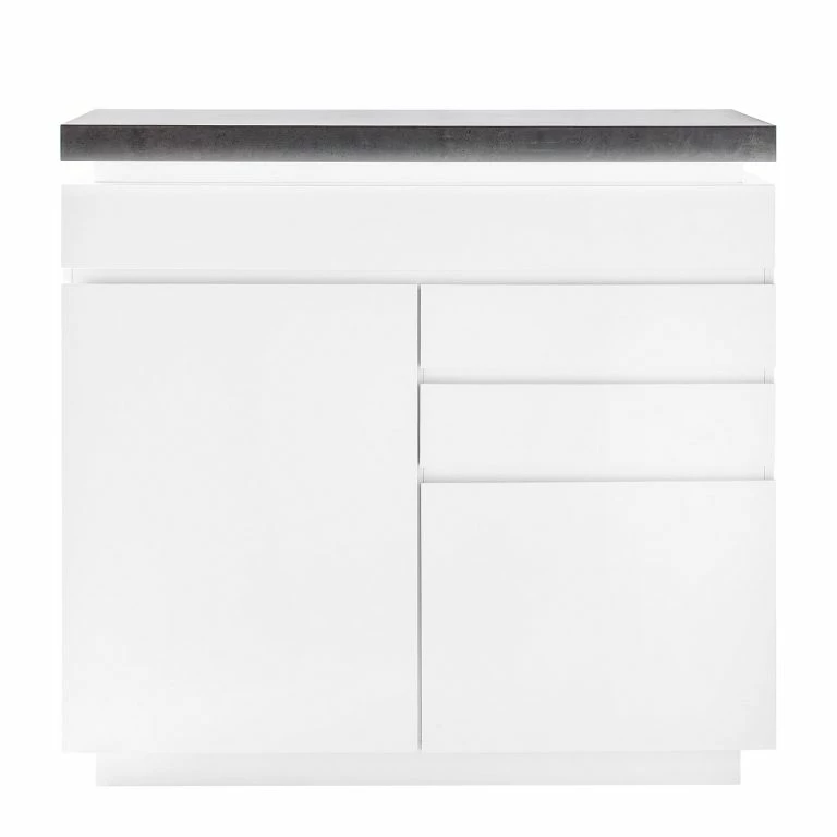 Loftscape Fredriks Buffet Namona I – Éclairage Inclus – Imitation Béton / Blanc