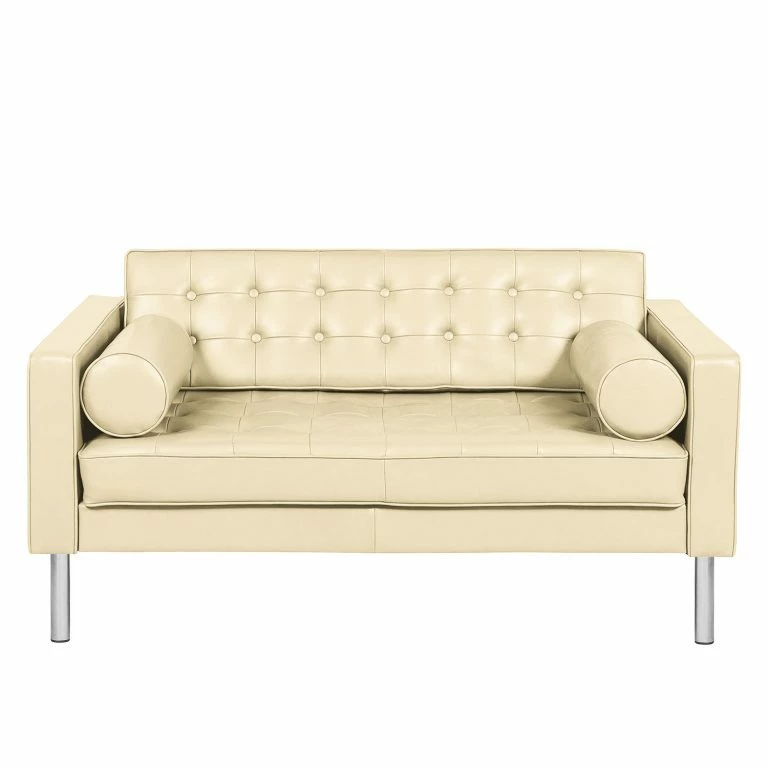 Loftscape Fredriks Canapé 2 Places Chelsea IV – Cuir – Cuir Véritable Lasde : Crème – Cylindre