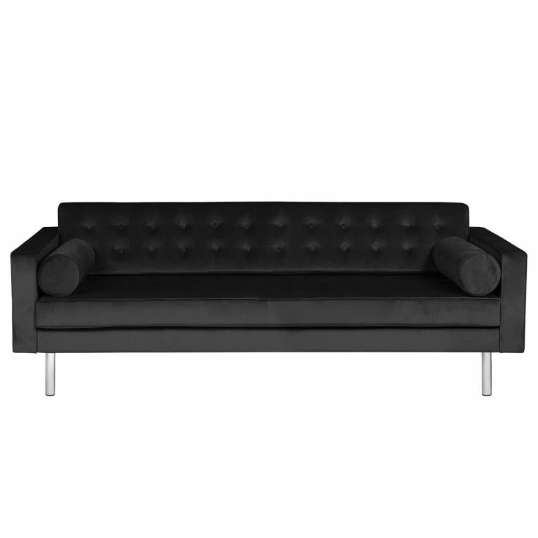 Loftscape Fredriks Canapé 3 Places Chelsea III – Microfibre – Tissu Tond : Noir – Cylindre