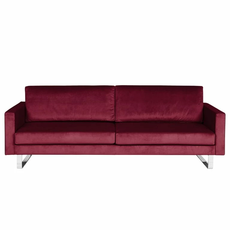 Loftscape Fredriks Canapé 3 Places Portobello III – Microfibre – Tissu Tond : Bordeaux – Luge