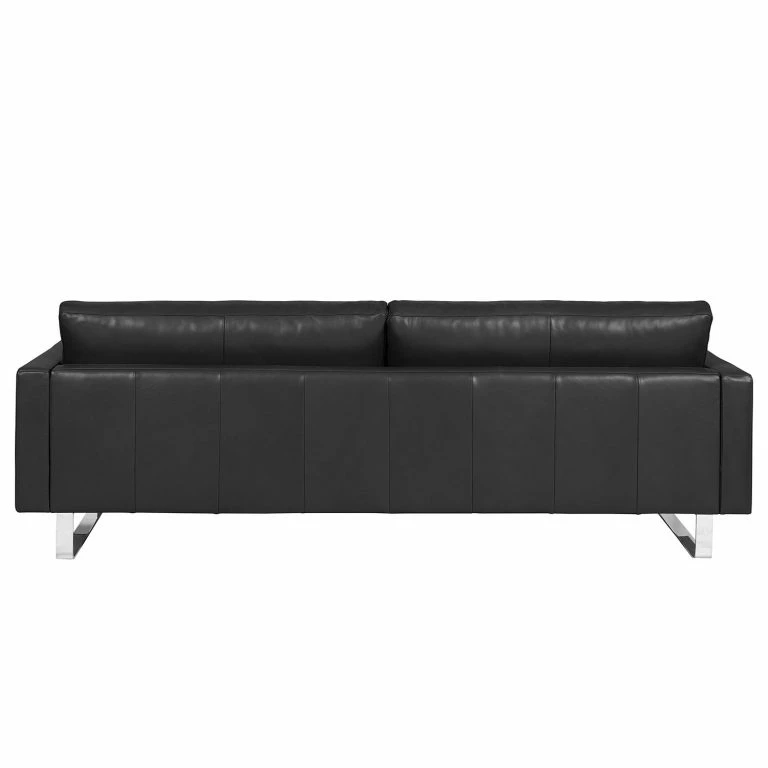 Loftscape Fredriks Canapé 3 Places Portobello IV – Cuir – Cuir Véritable Lasde : Noir – Luge