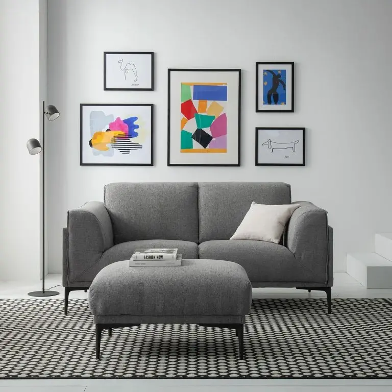 Loftscape Fredriks Canapé Ainslie (2 Places) – Tissu – Gris