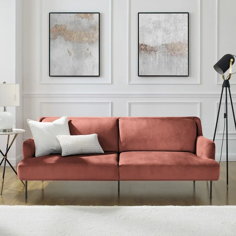 Loftscape Fredriks Canapé Bleecker (3 Places) – Velours – Mauve