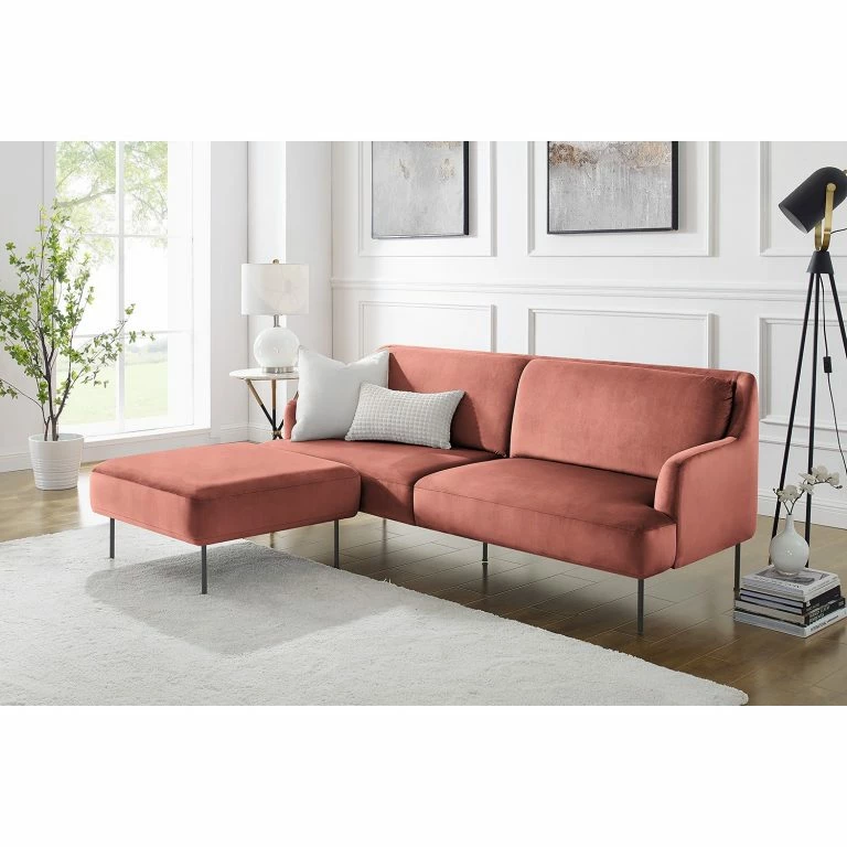 Loftscape Fredriks Canapé Bleecker (3 Places) – Velours – Mauve