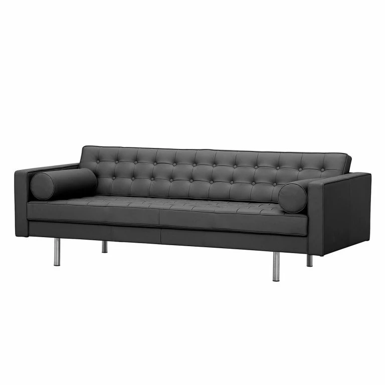 loftscape Fredriks Canapé Chelsea (3 places) Cuir véritable – Cuir véritable Gad : Anthracite – Cylindre