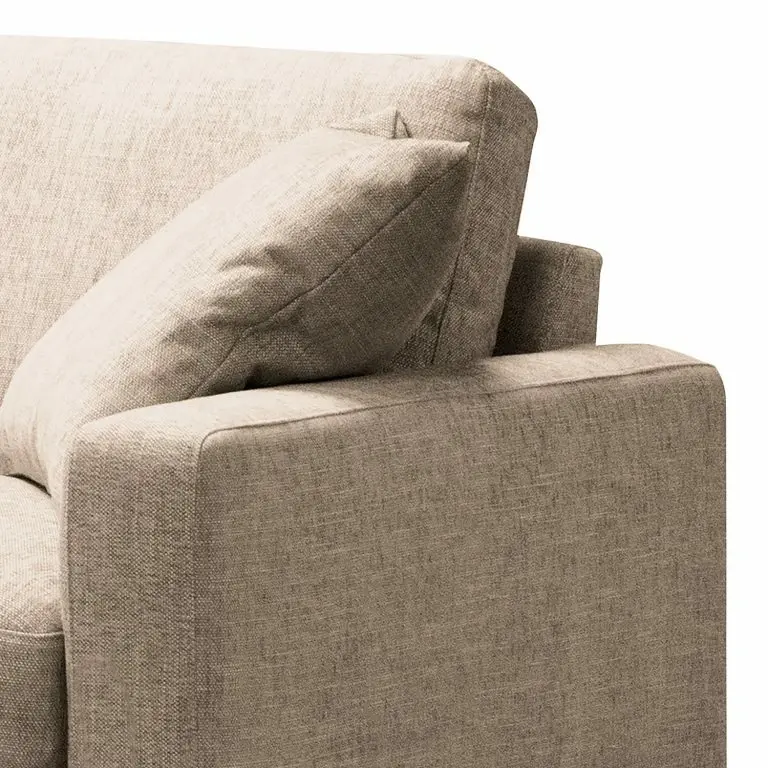 Loftscape Fredriks Canapé Circle (3 Places) – Tissage à Plat – Tissu Vega: Biscuit