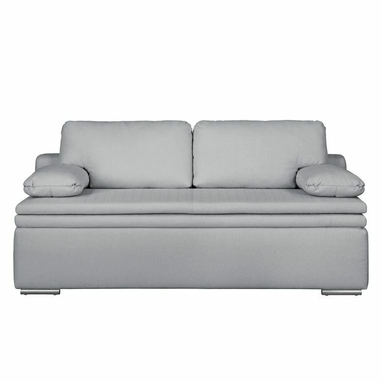 Loftscape Fredriks Canapé Convertible Boxspring Goodlow – Velours – Tissu Polia: Gris Platine – Avec Fonction Couchage