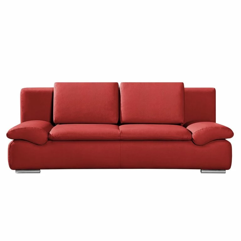 Loftscape Fredriks Canapé Convertible Norris II – Cuir Véritable Rouge