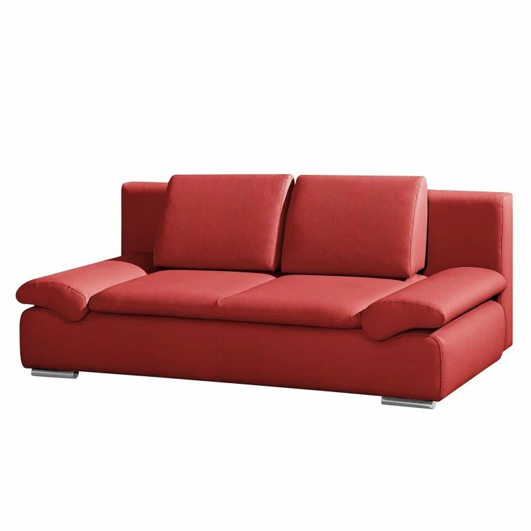 loftscape Fredriks Canapé convertible Norris II – Cuir véritable rouge