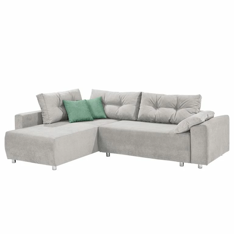 Loftscape Fredriks Canapé D’angle Altja – Microfibre – Microfibre Enza: Gris Platine / Vert Menthe