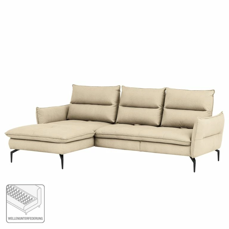 Loftscape Fredriks Canapé D’angle Atoka I – Tissu Structuré – Tissu Pendo: Beige