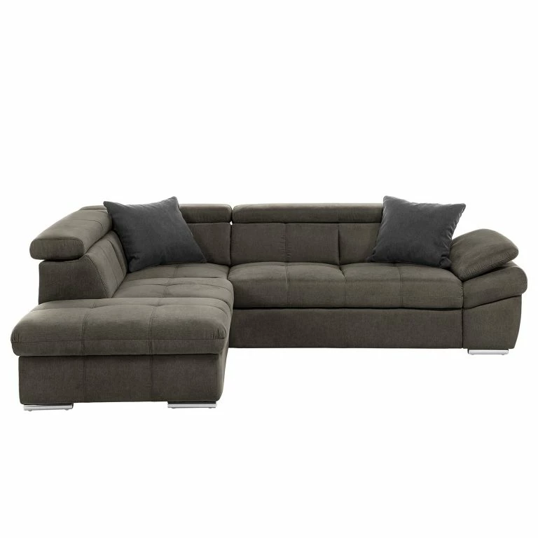 Loftscape Fredriks Canapé D’angle Barvas I – Tissu Structuré – Gris – Méridienne Longue à Gauche (vue De Face) – Sans Fonction